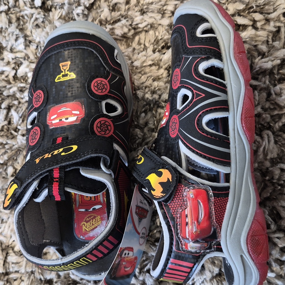 Cars Movie Lightning McQueen Light-Up Sandals - Picture 4 of 5